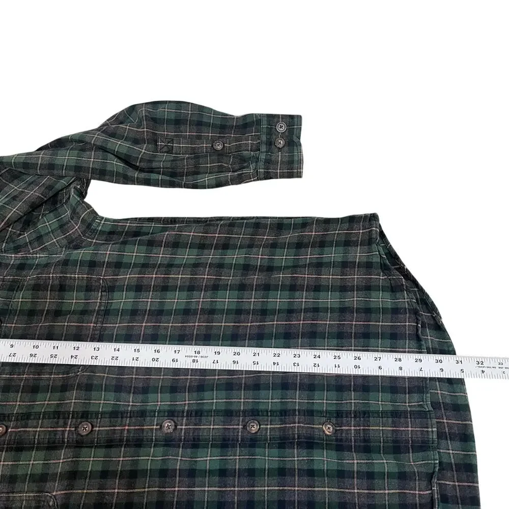 Duluth Men's Free Swingin' Flannel Relaxed Fit Shirt Green Plaid Large - Picture 5 of 7